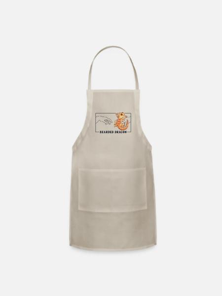 mi Michelangelo Creation of Adam Bearded Dragon - Adjustable Apron - natural - Front