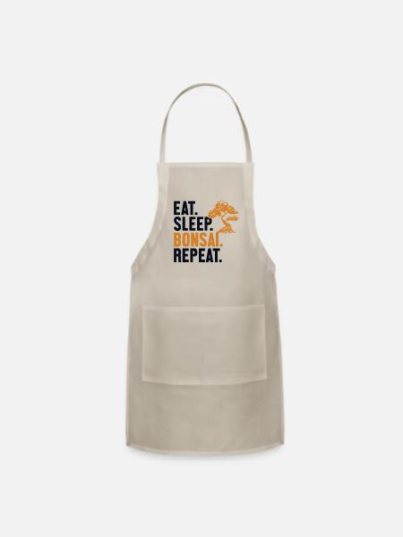 Eat Sleep Bonsai Repeat Indoor Bonsai Bonsai Pots - Adjustable Apron - natural