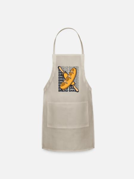 Bread Dough Bread Maker Bread Queen Lover Bread - Adjustable Apron - natural - Front