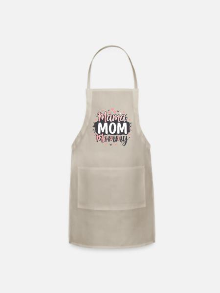 Mama Mom Mommy - Adjustable Apron - natural