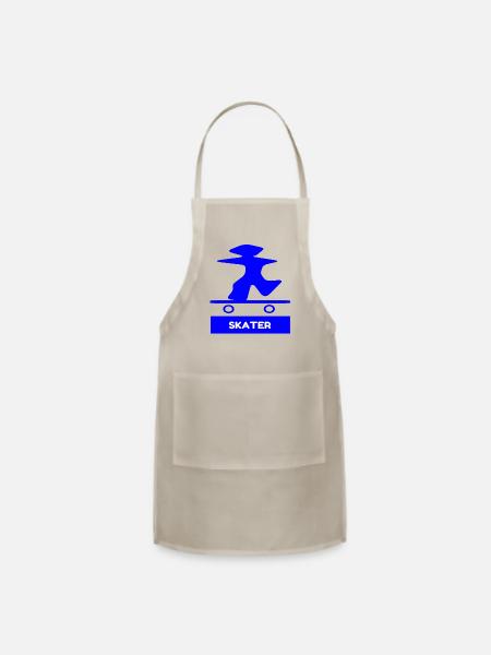 The Blue Skater - Adjustable Apron - natural - Front