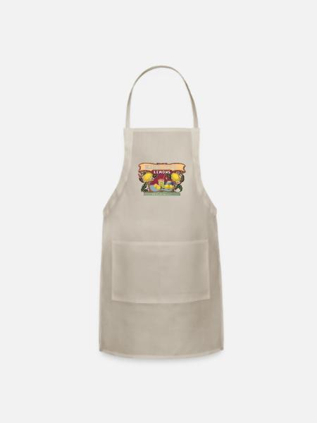 Vintage Label for lemon fruit box - Adjustable Apron - natural - Front