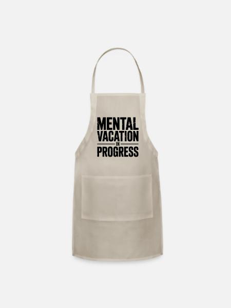 Bold Motivational Quote Typography - Adjustable Apron - natural