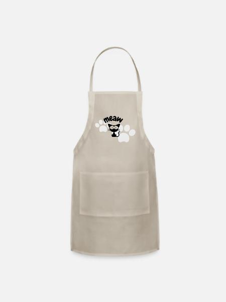 meow-cool t-shirt every time - Adjustable Apron - natural