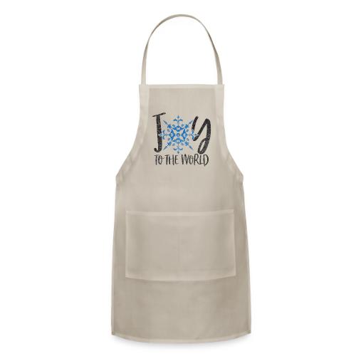Coastal Christmas Joy to the World Snowflake - Adjustable Apron