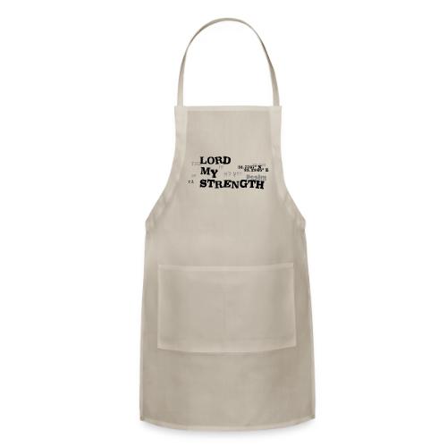 Psalm 28:7 - The Lord is My strength Eng/Hebrew - Adjustable Apron