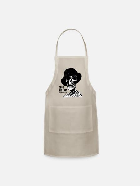 Skull Fiction Skeleton Art - Adjustable Apron - natural - Front