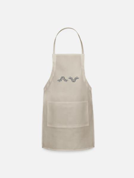 chain chains icon line silver - Adjustable Apron - natural - Front