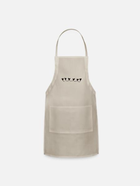 hearts heart icon - Adjustable Apron - natural - Front