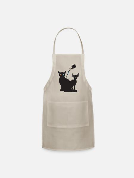Magic Black Cat - Adjustable Apron - natural - Front