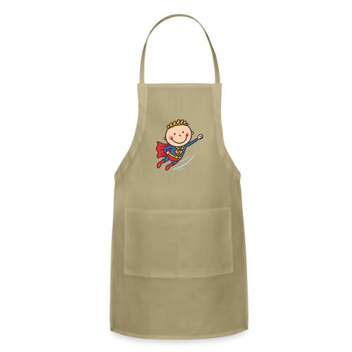 Cartoon Superhero Boy Kids Shirt - Adjustable Apron