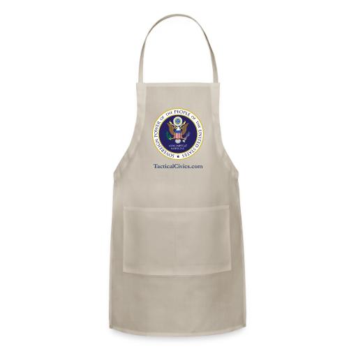 The People's Seal with blue url - Adjustable Apron