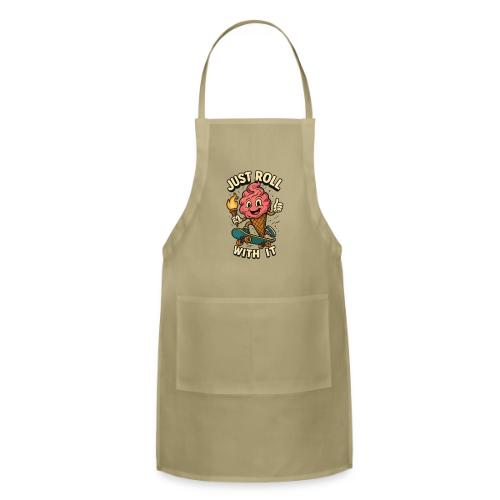 Funny Ice Cream Skateboard Design – Just Roll With - Adjustable Apron