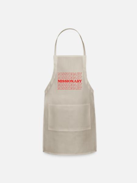 Missionary Evangelist Church Worker Mission - Adjustable Apron - natural - Front