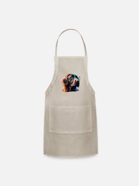 Black Labrador Retriever - Adjustable Apron - natural - Front