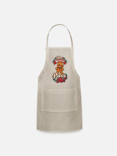 Gingerbread Dare Piece Me - Adjustable Apron - natural - Front