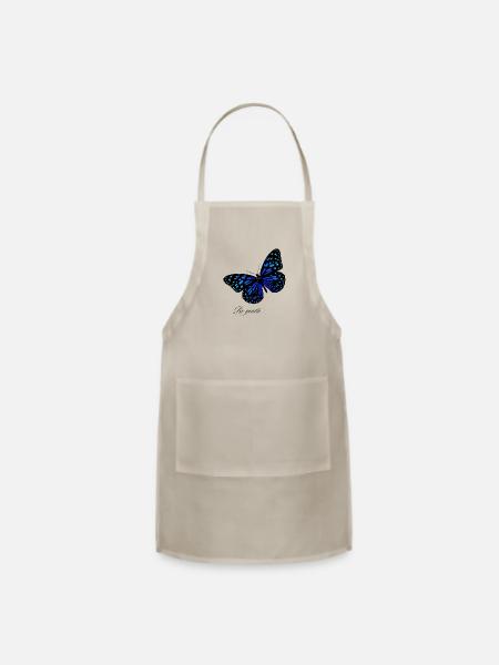 Papillon Print - Adjustable Apron - natural