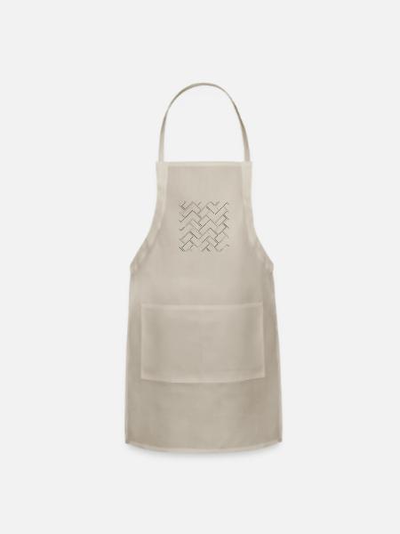 Rectangle tiles seamless pattern - Adjustable Apron - natural - Front