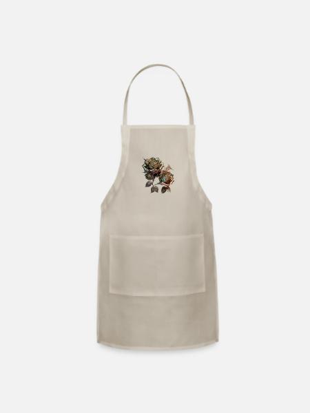 Golden roses - Adjustable Apron - natural - Front