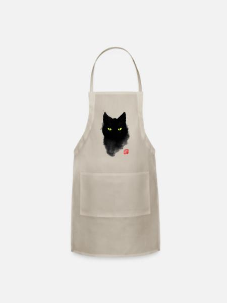 Cat ink - Adjustable Apron - natural - Front
