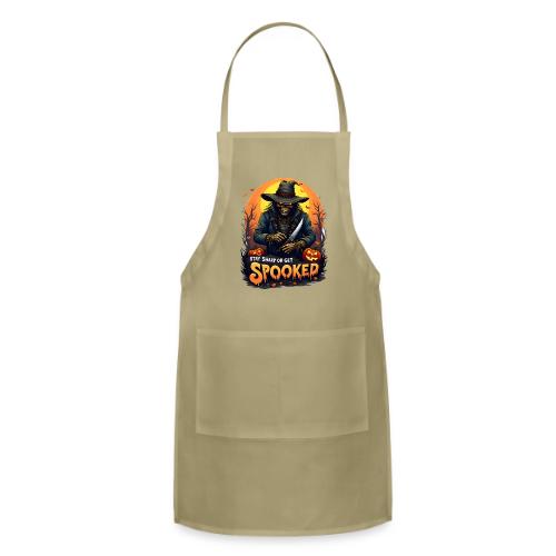Stay Sharp or Get Spooked Halloween Knife Art - Adjustable Apron