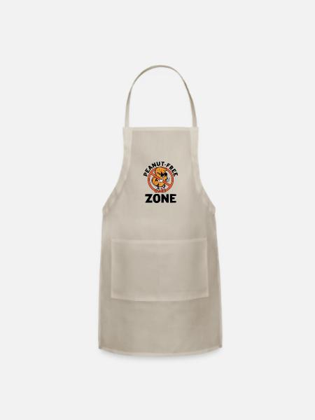 Peanut-Free Zone Peanut Allergic Peanut Allergy - Adjustable Apron - natural - Front