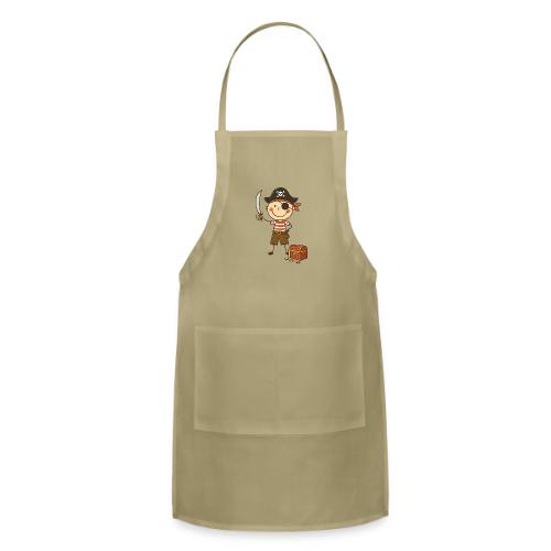 Cartoon Pirate Boy Kids Treasure T-Shirt - Adjustable Apron