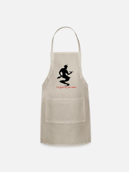 I'm a genie not your mama - Adjustable Apron - natural - Front