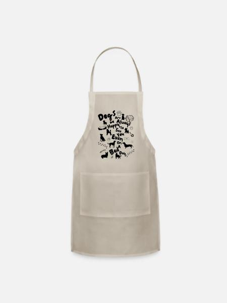 Happy Dogs Always - Adjustable Apron - natural - Front
