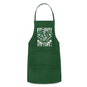 Fit For Duty Fit For Life - Adjustable Apron - forest green - Front - Julia (174cm)