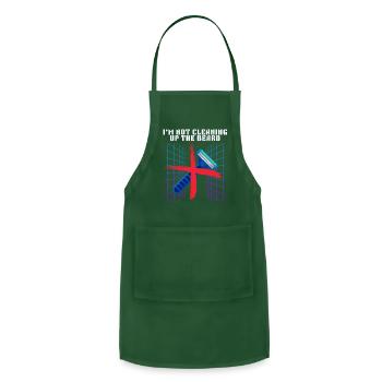Not Cleaning Up the Beard Funny Shaver Design - Adjustable Apron - forest green - Front - Julia (174cm)