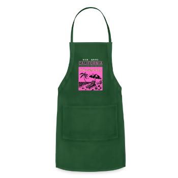 A_LONG_SUNSET_OEVR_THE_BEACH_22 - Adjustable Apron - forest green - Front - Julia (174cm)