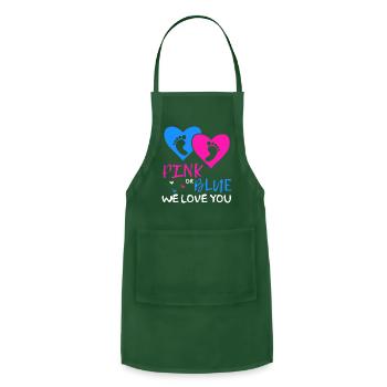 Pregnant, Baby On The Way, Pregnancy - Adjustable Apron - forest green - Front - Julia (174cm)