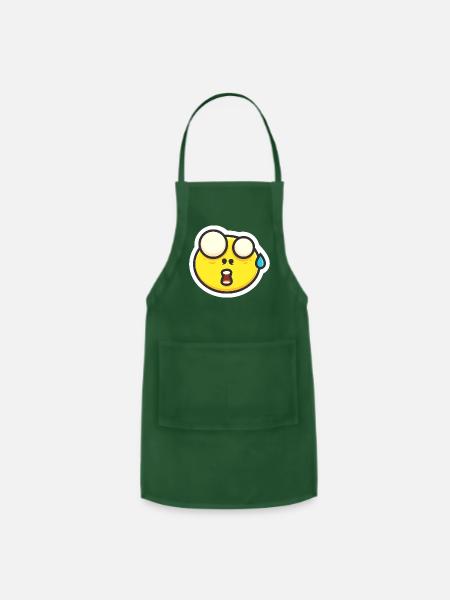 EMOTICON WOW - Adjustable Apron - forest green