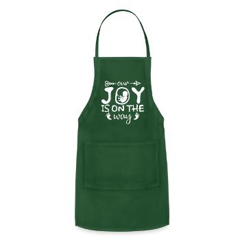 Pregnant, Baby Is On The Way, Pregnancy - Adjustable Apron - forest green - Front - Julia (174cm)