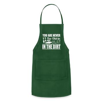 you are never - Adjustable Apron - forest green - Front - Julia (174cm)