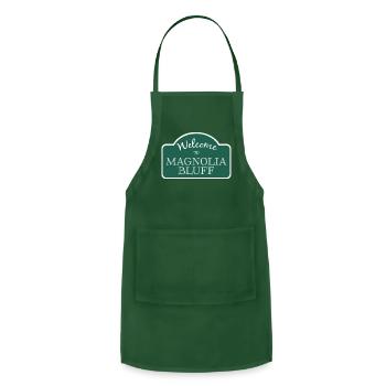 MAGNOLIA BLUFF WELCOME SIGN trending - Adjustable Apron - forest green - Front - Julia (174cm)