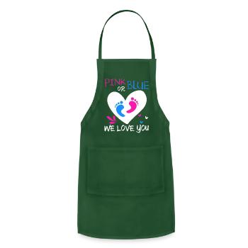 Pregnant, Baby On The Way, Pregnancy - Adjustable Apron - forest green - Front - Julia (174cm)