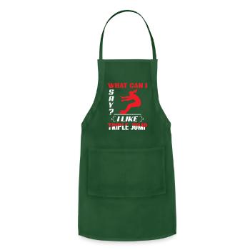 Eat Sleep Triple Jump Repeat - Adjustable Apron - forest green - Front - Julia (174cm)
