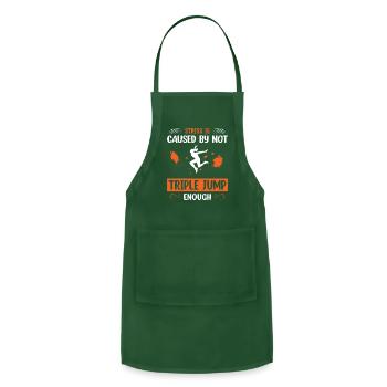 chance of fun in Triple Jump - Adjustable Apron - forest green - Front - Julia (174cm)