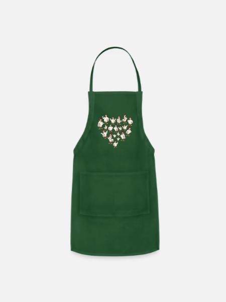 chicken chickens - Adjustable Apron - forest green