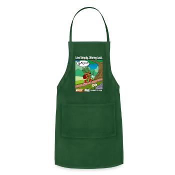 Live Simply - dark background - Adjustable Apron - forest green - Front - Julia (174cm)