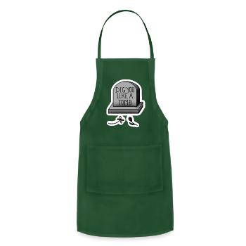 Dig You Like a Tomb Song Quote - Adjustable Apron - forest green - Front - Julia (174cm)