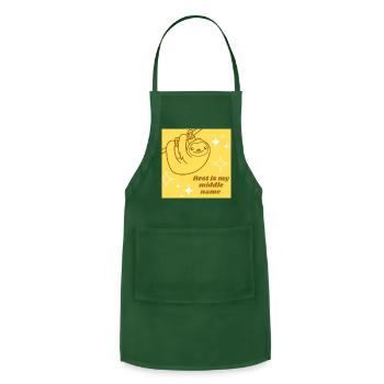 Sloth animal resting - Adjustable Apron - forest green - Front - Julia (174cm)