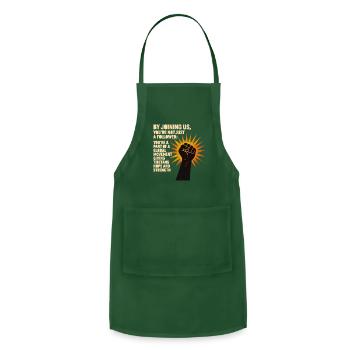 Movimento Tibetano di Forza e Speranza 1 - Adjustable Apron - forest green - Front - Julia (174cm)