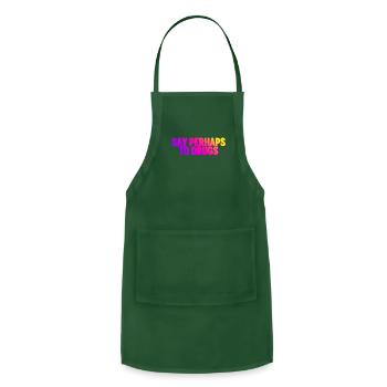 Say Perhaps To Drugs - Raver Party Hard! - Adjustable Apron - forest green - Front - Julia (174cm)