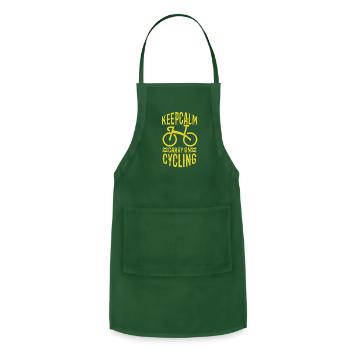 Cannabis Weed, Cannabis, Dope Dope - Adjustable Apron - forest green - Front - Julia (174cm)