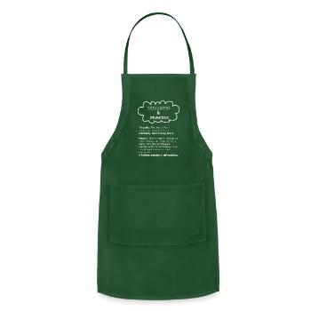 Thoughts and Prayers WHT - Adjustable Apron - forest green - Front - Julia (174cm)