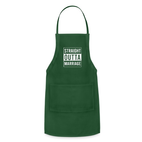 Front (Straight Outta-White) _ Back (Blank) - Adjustable Apron