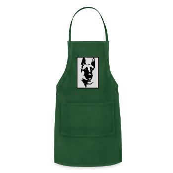 (German Shepherd) - Adjustable Apron - forest green - Front - Julia (174cm)